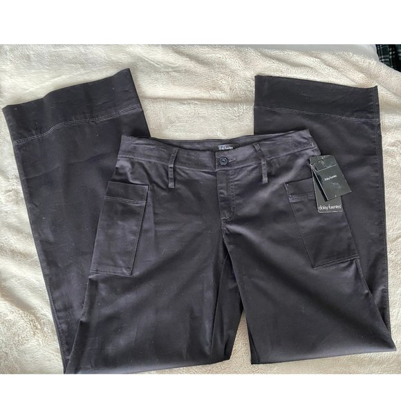 DAISY FUENTES Black Lightweight Wide Leg Pants - Picture 7 of 7